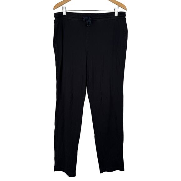 NATORI High Rise Black Lounge Straight Fit Comfy Elastic Waist Pants &Pockets-XL - Picture 1 of 4